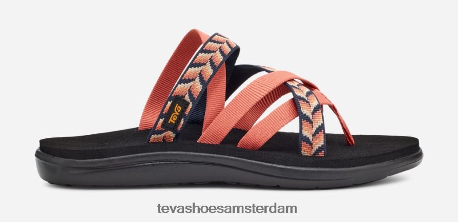 6F6T4X201 retro geometrisch oranje Teva voya zillesa voor dames