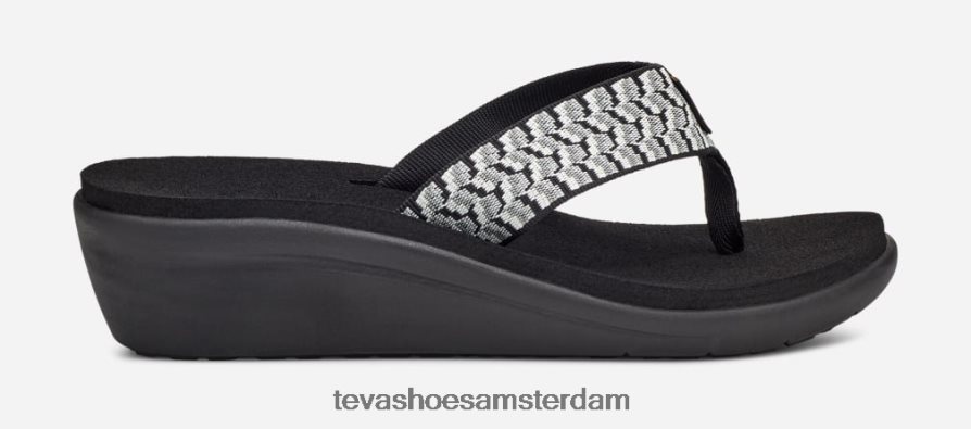 6F6T4X377 verf sporen zwart/wit Teva Voya-sleehak voor dames